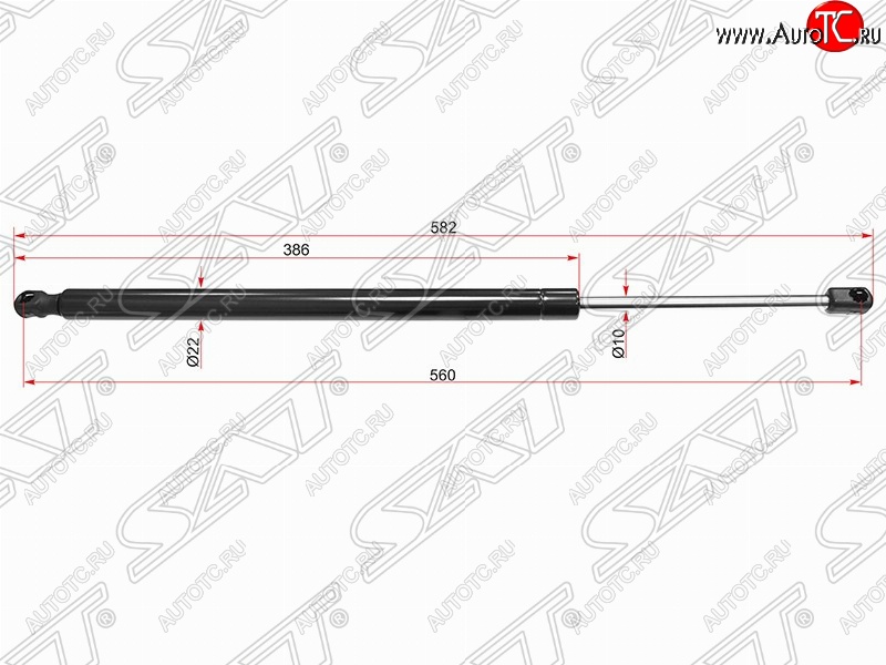 619 р. Газовый упор крышки багажника SAT  Mercedes-Benz ML class  W164 (2005-2011) дорестайлинг, рестайлинг  с доставкой в г. Москва