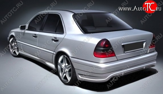 5 499 р. Пороги накладки CT Mercedes-Benz C-Class W202 дорестайлинг седан (1993-1997) (Неокрашенные)  с доставкой в г. Москва