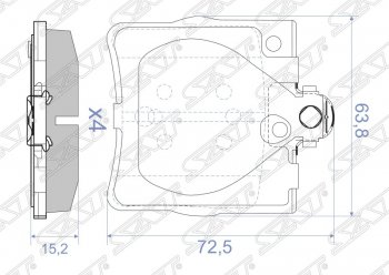 Колодки тормозные SAT (задние)  C-Class  W203, CLK class  W209