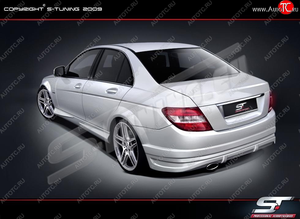 25 899 р. Задний бампер Wild Mercedes-Benz C-Class W204 дорестайлинг седан (2007-2011)  с доставкой в г. Москва