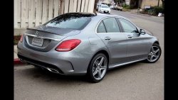 5 249 р. Лип спойлер C63 AMG Mercedes-Benz C-Class W205 дорестайлинг седан (2015-2018) (Неокрашенный)  с доставкой в г. Москва. Увеличить фотографию 2