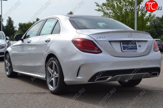 5 249 р. Лип спойлер C63 AMG  Mercedes-Benz C-Class  W205 (2015-2018) дорестайлинг седан (Неокрашенный)  с доставкой в г. Москва