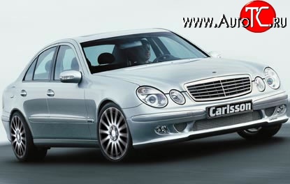 11 399 р. Накладка Carlsson на передний бампер Mercedes-Benz E-Class W211 дорестайлинг седан (2002-2006) (Неокрашенная)  с доставкой в г. Москва