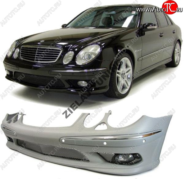 55 929 р. Передний бампер Lorinzer Mercedes-Benz E-Class W211 дорестайлинг седан (2002-2006)  с доставкой в г. Москва