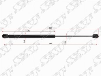 Упор капота SAT (газовый) Mercedes-Benz (Мерседес-Бенс) E-Class (е-класс)  W212 (2009-2012) W212 дорестайлинг седан