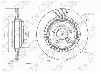 Задний тормозной диск SAT Mercedes-Benz SL class R230 (2002-2008)
