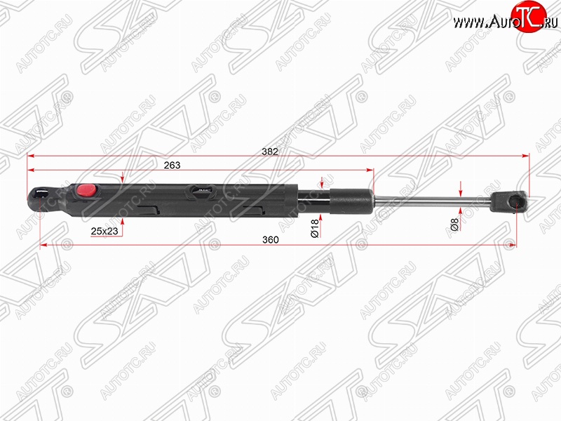 2 169 р. Левый упор капота SAT  Mercedes-Benz S class  W222 (2013-2017) седан гибрид дорестайлинг  с доставкой в г. Москва