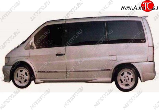 6 249 р. Пороги накладки CT Mercedes-Benz Vito W638 (1996-2003) (Неокрашенные)  с доставкой в г. Москва