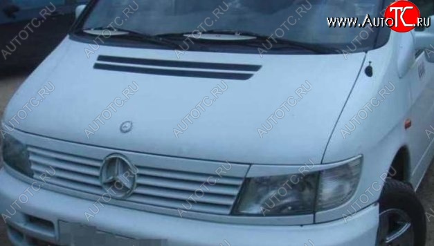 1 199 р. Планка между фарами CT Mercedes-Benz Vito W638 (1996-2003) (Неокрашенные)  с доставкой в г. Москва