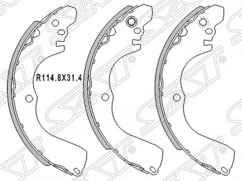 Колодки тормозные SAT (задние) Mitsubishi Outlander XL (CW)  дорестайлинг (2005-2009)