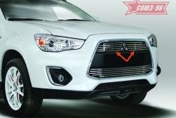 Декоративные элементы решетки радиатора Souz-96 (d10) Mitsubishi ASX 1-ый рестайлинг (2013-2016)