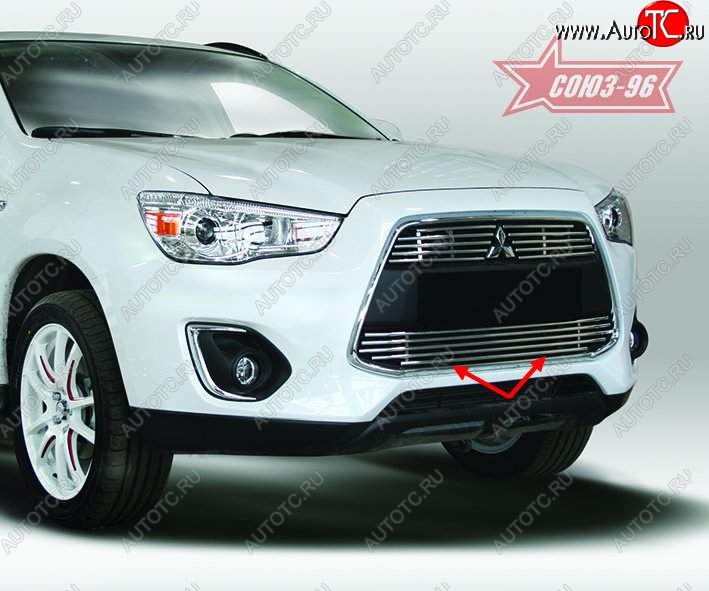 2 294 р. Декоративный элемент воздухозаборника Souz-96 (d10) Mitsubishi ASX 1-ый рестайлинг (2013-2016)  с доставкой в г. Москва