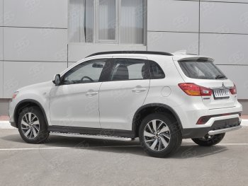 14 749 р. Защита заднего бампера (Ø63 мм, нержавейка) RUSSTAL  Mitsubishi ASX (2017-2020) 2-ой рестайлинг  с доставкой в г. Москва. Увеличить фотографию 2