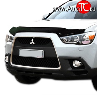 2 879 р. Дефлектор капота NovLine long Mitsubishi ASX дорестайлинг (2010-2012)  с доставкой в г. Москва