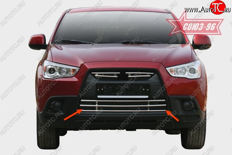 5 579 р. Декоративный элемент воздухозаборника Souz-96 (d16) Mitsubishi ASX дорестайлинг (2010-2012)  с доставкой в г. Москва