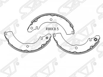 1 289 р. Колодки тормозные SAT (задние)  Mitsubishi Colt ( Z20, Z30 хэтчбэк 3 дв.,  Z30) - Lancer  9 CS  с доставкой в г. Москва. Увеличить фотографию 1