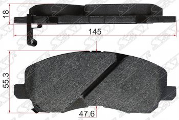 1 139 р. Колодки тормозные SAT (передние) Mitsubishi Galant 8  дорестайлинг седан (1996-1998)  с доставкой в г. Москва. Увеличить фотографию 1