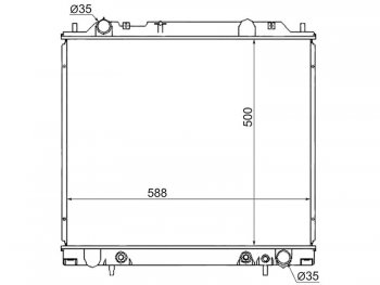 Радиатор двигателя (пластинчатый, МКПП/АКПП) SAT Mitsubishi Delica 4 рестайлинг (1997-2007)