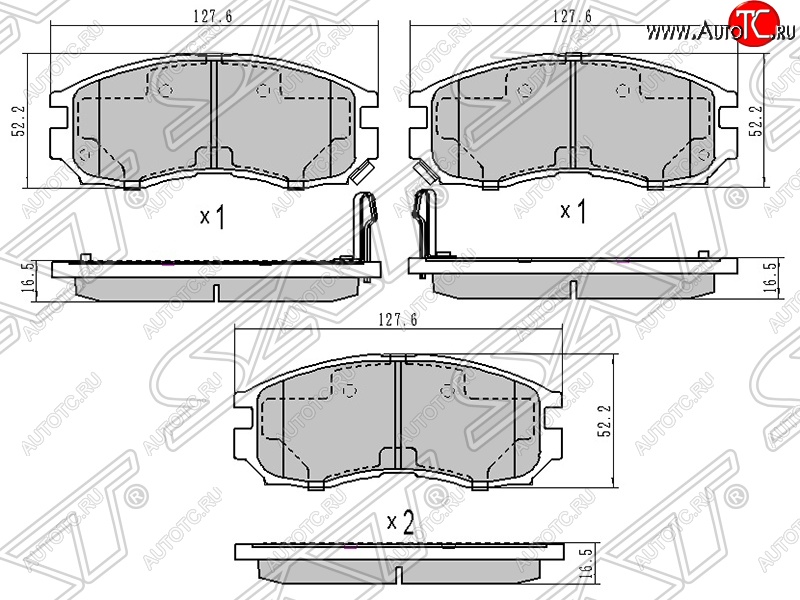 1 399 р. Колодки тормозные SAT (передние)  Mitsubishi Eclipse - Mirage  CJ,CK,CL,CM  с доставкой в г. Москва