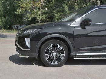 14 999 р. Защита переднего бампера (Ø42 мм, нержавейка) SLITKOFF  Mitsubishi Eclipse Cross  GK (2017-2021) дорестайлинг  с доставкой в г. Москва. Увеличить фотографию 3