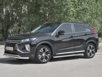 15 299 р. Защита переднего бампера (Ø63 мм, нержавейка) SLITKOFF  Mitsubishi Eclipse Cross  GK (2017-2021) дорестайлинг  с доставкой в г. Москва. Увеличить фотографию 2