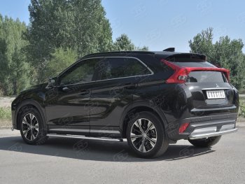 14 399 р. Защита заднего бампера (Ø63 мм, нержавейка) SLITKOFF Mitsubishi Eclipse Cross GK дорестайлинг (2017-2021)  с доставкой в г. Москва. Увеличить фотографию 2