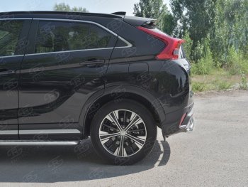 14 399 р. Защита заднего бампера (Ø63 мм, нержавейка) SLITKOFF Mitsubishi Eclipse Cross GK дорестайлинг (2017-2021)  с доставкой в г. Москва. Увеличить фотографию 3