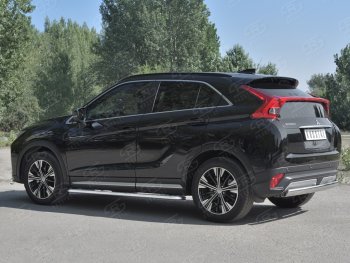 14 999 р. Защита заднего бампера (Ø75х42 мм, нержавейка) Russtal Mitsubishi Eclipse Cross GK дорестайлинг (2017-2021)  с доставкой в г. Москва. Увеличить фотографию 2