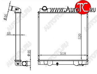 13 649 р. Радиатор двигателя (пластинчатый, МКПП) SAT Mitsubishi Fuso Canter (2000-2007)  с доставкой в г. Москва