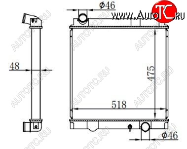 10 699 р. Радиатор двигателя (пластинчатый, МКПП) SAT  Mitsubishi Fuso Canter (2000-2024)  с доставкой в г. Москва