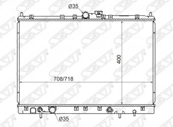 Радиатор двигателя (пластинчатый, МКПП/АКПП) SAT Mitsubishi Grandis (1997-2003)
