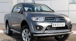 35 999 р. Широкая защита порогов SLITKOFF Mitsubishi L200 5 KK,KL дорестайлинг (2015-2019)  с доставкой в г. Москва. Увеличить фотографию 4