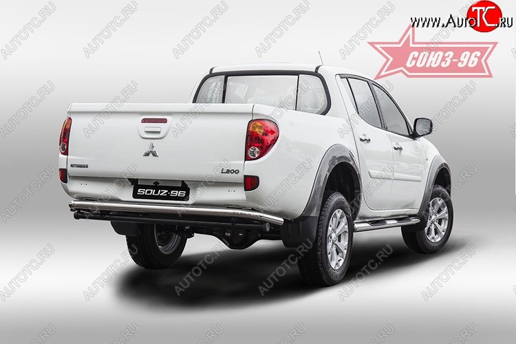 9 809 р. Одинарная защита заднего бампера d60 Souz-96 Mitsubishi L200 5 KK,KL дорестайлинг (2015-2019)  с доставкой в г. Москва