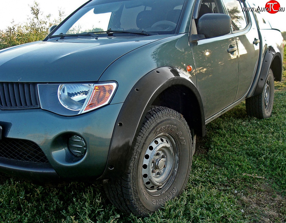 14 499 р. Расширители арок RA (комплект, 90 мм, Standart) Mitsubishi L200 5 KK,KL рестайлинг (2018-2022) (Поверхность шагрень)  с доставкой в г. Москва