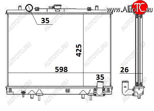 8 899 р. Радиатор двигателя SAT (пластинчатый, 2.5D, МКПП/АКПП, 4WD)  Mitsubishi L200 ( 3 K6T-K7T,  3 K74T) (1996-2006) дорестайлинг, рестайлинг  с доставкой в г. Москва