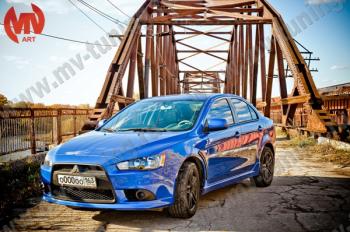 Накладки порогов EVO Mitsubishi Lancer 10 CY седан рестайлинг (2011-2017)