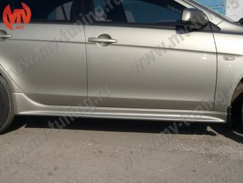 5 499 р. Пороги накладки INTENSE 2.0  Mitsubishi Lancer  10 CY (2007-2017) седан дорестайлинг, седан рестайлинг, хэтчбек 5 дв рестайлинг (Неокрашенные)  с доставкой в г. Москва. Увеличить фотографию 1