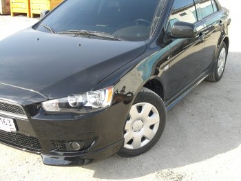 5 499 р. Пороги накладки INTENSE 2.0 Mitsubishi Lancer 10 седан дорестайлинг (2007-2010) (Неокрашенные)  с доставкой в г. Москва. Увеличить фотографию 3