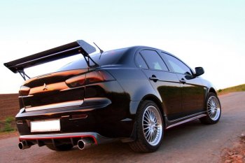 5 499 р. Пороги накладки INTENSE 2.0 Mitsubishi Lancer 10 седан дорестайлинг (2007-2010) (Неокрашенные)  с доставкой в г. Москва. Увеличить фотографию 4