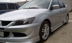 499 р. Реснички на фары Style v2  Mitsubishi Lancer  9 (2003-2009) 1-ый рестайлинг седан, 1-ый рестайлинг универсал, 2-ой рестайлинг седан, 2-ой рестайлинг универсал (Неокрашенные)  с доставкой в г. Москва. Увеличить фотографию 2