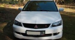 499 р. Реснички на фары Style v2  Mitsubishi Lancer  9 (2003-2009) 1-ый рестайлинг седан, 1-ый рестайлинг универсал, 2-ой рестайлинг седан, 2-ой рестайлинг универсал (Неокрашенные)  с доставкой в г. Москва. Увеличить фотографию 1