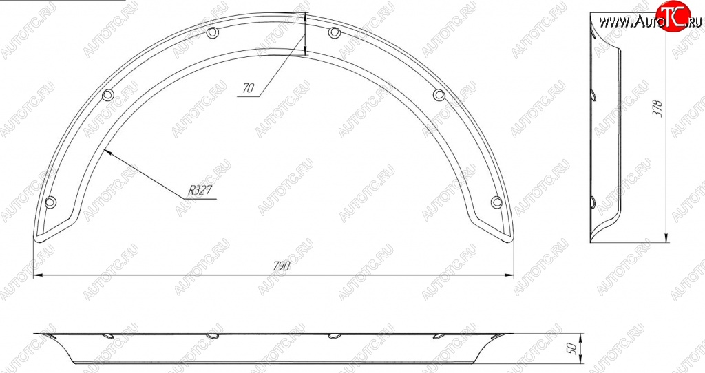 5 269 р. Универсальные арки New School (50 мм) Toyota Corolla Rumion E150 (2007-2015) (Усиленные шагрень: 4 шт (3 мм))  с доставкой в г. Москва