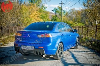 1 649 р. Козырёк на заднее стекло Zodiak Generator (6 зубьев)  Mitsubishi Lancer  10 (2007-2017) седан дорестайлинг, седан рестайлинг (Неокрашенный)  с доставкой в г. Москва. Увеличить фотографию 1