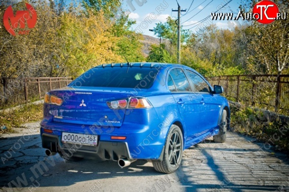 1 649 р. Козырёк на заднее стекло Zodiak Generator (6 зубьев) Mitsubishi Lancer 10 седан дорестайлинг (2007-2010) (Неокрашенный)  с доставкой в г. Москва