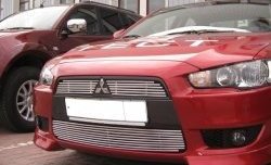 5 399 р. Декоративная вставка решетки радиатора Berkut Mitsubishi Lancer 10 седан дорестайлинг (2007-2010)  с доставкой в г. Москва. Увеличить фотографию 1