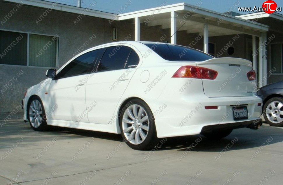 4 149 р. Лип спойлер DUCKBILL Mitsubishi Lancer 10 седан дорестайлинг (2007-2010) (Неокрашенный)  с доставкой в г. Москва