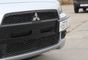 1 999 р. Воздуховоды радиатора в передний бампер Квадрат  Mitsubishi Lancer  10 (2007-2010) седан дорестайлинг, хэтчбэк дорестайлинг (Неокрашенные)  с доставкой в г. Москва. Увеличить фотографию 1