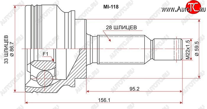 2 369 р. ШРУС SAT (наружный)  Mitsubishi Lancer  10 (2007-2017) седан дорестайлинг, хэтчбэк дорестайлинг, седан рестайлинг, хэтчбек 5 дв рестайлинг  с доставкой в г. Москва