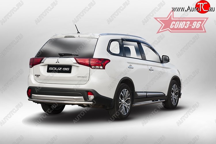 9 404 р. Защита заднего бампера Souz-96 (d42) Mitsubishi Outlander GF 2-ой рестайлинг (2015-2018)  с доставкой в г. Москва