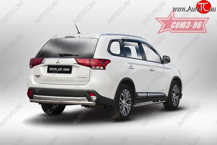 11 249 р. Защита заднего бампера Souz-96 (d60) Mitsubishi Outlander GF 2-ой рестайлинг (2015-2018)  с доставкой в г. Москва